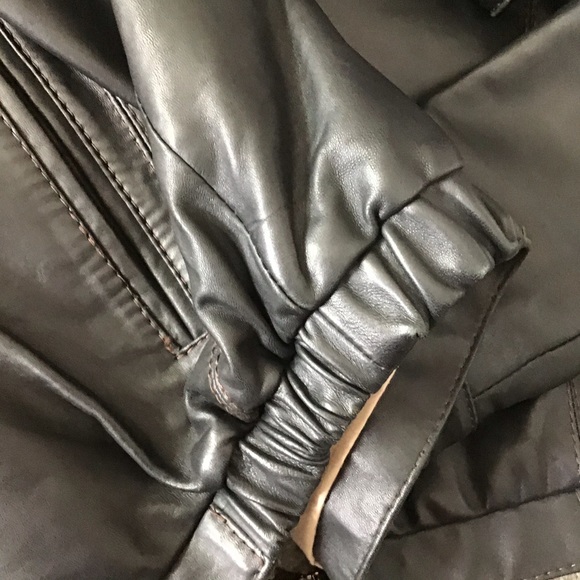 Oversized Leather jacket bomber large top gun mens izod vintage - Picture 12 of 13